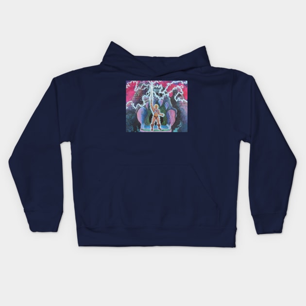 He-man Kids Hoodie by rickmac88